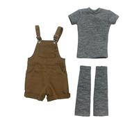 JWQFBC Mono Corto a Escala 1: Mini Shorts, de Moda Realista, Peto, Disfraz para Figuras de Acción de 12 Pulgadas, MarrÓn
