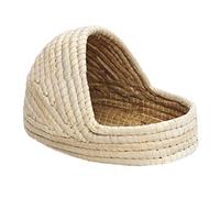 JWQFBC Nido para Hámster Nido de Conejo Casa de Hierba Tejida a Mano Cueva de Paja Natural Diseño Tipo Material Saludable Adecuado para Conejo, XL 38x28x21cm