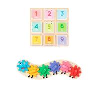 JWQFBC Tablero de Aprendizaje de Matemáticas, Juguetes, Materiales Didácticos de Matemáticas, Números Coloridos, Desarrollo de La Motricidad Fina.
