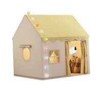 JWQFBC Tienda de Juegos Infantil, Estructura de Casa de Interior, Espacio de Juego para Niños Y Niñas, Castillo Portátil con Abertura Y Cristal, Amarillo