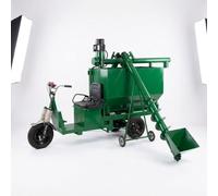 JWQFBC Vehículo Distribuidor Alimento Eléctrico, Autopropulsado para Ganadería, Mezclador Alimento para Cerdos, con Elevador