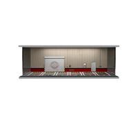 JWQFBC Vitrina para Maquetas de Coches con Diorama en Miniatura, Adorno de Micro Paisaje, Escena de Aparcamiento, Caja de Almacenamiento con Luces LED, Acríl, Style J