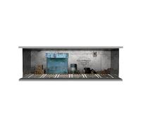 JWQFBC Vitrina para Maquetas de Coches con Diorama en Miniatura, Adorno de Micro Paisaje, Escena de Aparcamiento, Caja de Almacenamiento con Luces LED, Acríl, Style I