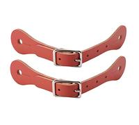 Jwthee 1 par de Correas para espuelas, Correas para Botas de Cuero Genuino Hechas a Mano, Botas Altas hasta el Muslo, espuelas de una Sola Capa, Vaquero Occidental, Botas para Hombres y (Marrón)