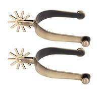 Jwthee 1 par de espuelas de Caballos, espuelas Occidentales Vintage, espuelas de Caballos de aleación de Zinc Retro con Equipo tensable, Accesorios de equitación
