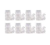 Jwthee 8pcs Transparent L Shaped COB LED Strip Connectors, 2Pin 8mm COB Connector for COB LED Strip Light, Professional Wire Connectors for Home Lighting, Kitchen Cabinet, RV