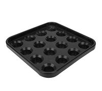 Jwthee Bandeja de Transporte de Bolas de Billar de 16 Agujeros, Bandeja de Almacenamiento de Bolas de Billar de vinilos, Bandeja de Almacenamiento de Bolas de Billar, Accesorios de Mesa (Negra)