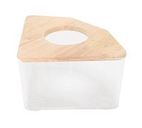 Jwthee Caja de baño de Arenas para hámster, baño e Inodoro Transparente de Doble propósito, contenedor de baño de Arenas de Doble propósito Diseño de Esquina de Ventilador de ángulo
