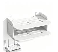 Jwthee Caja para Router Caja De Almacenamiento para Enrutador WiFi Estantes Flotantes TV Set-Top Rack, Montado En La Pared Gestión De Cables Estante De Almacenamiento para Decoración De Pared