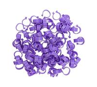 Jwthee Identificación de Pollo Anillos de Bandas de piernas, Etiquetas de Pollo de 100 Piezas para piernas Clip en Pulseras de Pollo para gallinas Chicas Bantam Finch Dove codorniz de (20 mm)