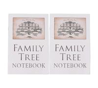 Jwthee Notebook Journal, 2pcs Family Tree Notebooks 16 páginas Libros de trabajo de registro de historias familiares de Historia Familiar para papelería de oficina familiar, 8.2x5.5in