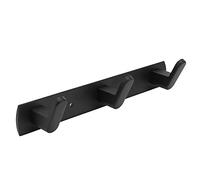 Jwthee Perchero de pared, Perchero negro mate, ganchos para abrigos de entrada, colgador de toallas, ganchos para sombreros, ganchos para batas para cocina, entrada y baño (3 ganchos)