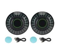 Jwthee Rechargeable Music Rhythm Light,2pcs RGB Pickup Ambient Lamp Smart Car Interior Lights 32 Bits Color Magnetic LED Car Interior Light with App Control for Car Home