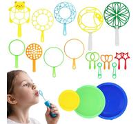 JWTRSVTY 20 Piezas Kit De Pompas De Jabon, Juego De Burbujas De Jabón, Juego de Pompas Jabón para Niños, Gigante Burbujas Jabón Kit, Juegos Bubble Maker, para Fiestas Cumpleaños, Playa, Jardín, Boda