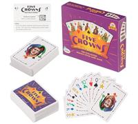 JWTRSVTY 5 Coronas Cartas Juego, Five-Star Crown Juego De Cartas, Rummy Poker Cartas De Juego, Juego Cartas De Fiesta Familiar Favorita, para 3-7 Jugadores Partir De 8 Años(Versión Inglés)