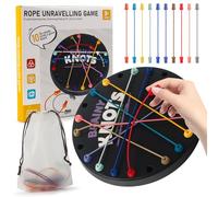 JWTRSVTY Brainy Knots Rope Untangling Strategy Game - Colorful Twisted Tangler Puzzle for Parents and Kids