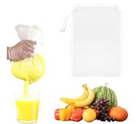 jwtyu 16 bolsas de leche de nueces reutilizables de nailon, 20 × 30 cm, paño de malla fina para leche de soja cruda, vino, judías, cuajada, zumo de enzimas ecológicas, etc