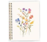 JWVK Cuaderno vintage de plantas botánicas de flores silvestres 05, cuaderno rústico de primavera floral Cottagcore diario para trabajo, oficina, escuela, estudiantes, profesores, cuaderno de tapa