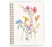 JWVK Cuaderno vintage de plantas botánicas de flores silvestres 06, cuaderno rústico de primavera floral Cottagcore diario para trabajo, oficina, escuela, estudiantes, profesores, cuaderno de tapa