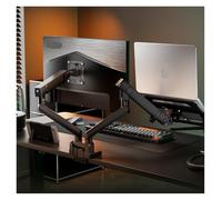 JWVNSKCA Estante de elevación del Brazo robótico de la Bandeja Dos en uno del Ordenador portátil del Soporte del Monitor de Pantalla Dual(12-18 Inches)