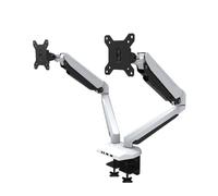JWVNSKCA Monitor de Pantalla de Ordenador de presión de Aire de Doble Pantalla GM224U, suspensión de aleación de Aluminio for elevación y rotación de Escritorio(White)