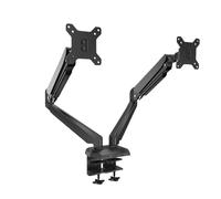JWVNSKCA Monitor de Pantalla de Ordenador de presión de Aire de Doble Pantalla GM224U, suspensión de aleación de Aluminio for elevación y rotación de Escritorio(Black)