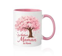 JXAXD La Meilleure Maman du Monde Taza, Mug Maman, Taza Maman, Cadeau pour Maman, Maman Mug pour Cadeau Maman Anniversaire, Taza en Céramique 330 ml pour Cadeau de la Fête des Mères