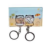 JXAXD Llavero Bubu Dudu, Llavero Bubu y Dudu de Acrílico, Llaveros para Parejas, Llavero de Panda, Llaveros Lindos de Dibujos Animados, Regalos para Parejas, Llaveros que se Puede Colgar en la Pared