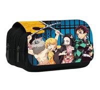 JXBBAAC Demonn Estuche de Lápices Anime Bolsa de Lápices, Estuche para Lápices Grande Capacidad, 3D Cremalleras Papelería Caja Lápices para Hombre Mujer Material Escuela-B