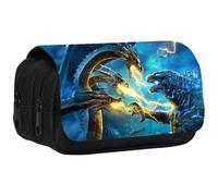 JXBBAAC Godzillas Estuche de Lápices Anime Bolsa de Lápices, Estuche para Lápices Grande Capacidad, 3D Cremalleras Papelería Caja Lápices para Hombre Mujer Material Escuela