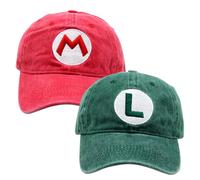 JXBBAAC Gorra de Béisbol para Niños, 2PCS Conjunto de Gorra de Béisbol Sombrero de Sol Gorra de Beisbol Bordada Sombrero Transpirable Ajustable Anime Moda Deportes Gorra para Playa Vacaciones