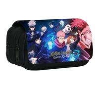 JXBBAAC Jujutsu Kaisen Estuche de Lápices Anime Bolsa de Lápices, Estuche para Lápices Grande Capacidad, 3D Cremalleras Papelería Caja Lápices para Hombre Mujer Material Escuela