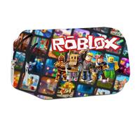 JXBBAAC Robllox Estuche de Lápices, Estuche Escolar Animados Estuches de Lápices de Gran Capacidad Bolsa de Lápices Estuches Organizador Portalapices Cremalleras Bolsa de Cosméticos Regalo para Niños