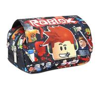 JXBBAAC Robllox Estuche de Lápices, Robllox Estuche Escolar Estuches de Lápices de Gran Capacidad Bolsa de Lápices Estuches Organizador Portalapices Cremalleras Bolsa de Cosméticos Regalo para Niños