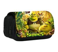 JXBBAAC Shrek Estuche de Lápices Anime Bolsa de Lápices, Estuche para Lápices Grande Capacidad, 3D Cremalleras Papelería Caja Lápices para Hombre Mujer Material Escuela