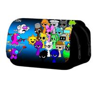 JXBBAAC Sprunnki Estuche de Lápices Anime Bolsa de Lápices, Estuche para Lápices Grande Capacidad, 3D Cremalleras Papelería Caja Lápices para Hombre Mujer Material Escuela-B