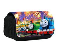 JXBBAAC Thomas Estuche de Lápices Anime Bolsa de Lápices, Estuche para Lápices Grande Capacidad, 3D Cremalleras Papelería Caja Lápices para Hombre Mujer Material Escuela