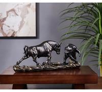 JXCBXJ Estatua de Vaca y Oso,decoración de Resina de Animales,Escultura Decorativa,Un Regalo per gestori di investimenti e investitori.