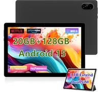 JXCNSNW Tablet Android de 10.1 pulgadas, 4G LTE Dual SIM, 20 GB de RAM, 256 GB de almacenamiento, soporta extender 1 TB, pantalla táctil IPS, cámara dual, WiFi/WLAN/Bluetooth/GPS, TYD-109pro (negro,