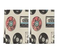 JXDXHCW Diverse Music Media - Paños de cocina para cocina, altamente absorbentes, con lazo para colgar, paño de cocina de poliéster, 72 x 45 cm, paquete de 2