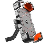 JXDYY Movil Moto para Fantic Caballero Flat Track 125 250 500, 360° Rotación Suporte Telemóvel Moto Antivibración, Porta Movil Moto Bicicleta para Teléfono Móvil de 4,7”-7,2”,B-Orange