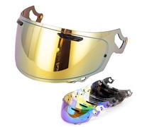 JXDYY Visera Casco Moto para ARAI RX7X/XD/NE0/VX/GX, Protección UV Antivaho Visera Integral, Accesorios Cascos de Moto,Normal-B Gold