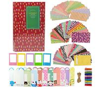 JXE Kit de accesorios 6 en 1 para cámara Fujifilm Instax Mini 9/8 (álbum de árboles, pegatinas, marco de plástico, marcos colgantes de pared, clips con cuerda)