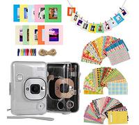 JXE Kit de accesorios de cámara para Fuji Instax Mini Liplay Crystal Case Film Border Sticker pared decoración marco