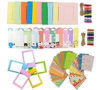 JXE Kit de accesorios para cámaras Fujifilm Instax Mini 9/8 (pegatina, marco de escritorio, rectángulo y animales para colgar en la pared, clips con cuerda)