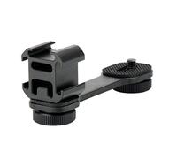 JXE Triple Cold Shoe Mounts Plato Micrófono LED Video Luz Extensión Soporte Micrófono Soporte Rig para Zhiyun Suave 4/Suave Q/dji OSMO Mobile 2/Feiyu Vimble 2 Estabilizador Gimbal