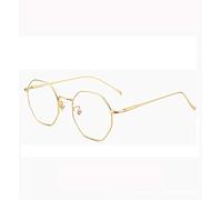 JXFS - Gafas antiluz azul con montura de metal antiluz azul para ordenador y juegos, para obtener satisfacción espiritual, color dorado