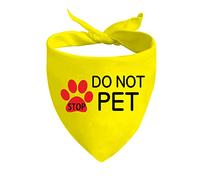 JXGZSO 1 bandana para perro Stop Dot Not Pet/Stop No Touch No Talk/Stop Do Not Distract (no PET Y D)