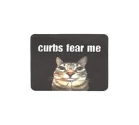JXGZSO Alfombrilla de ratón para el hogar para los amantes de los gatos, regalo (Curbs Fear Me MP UK)