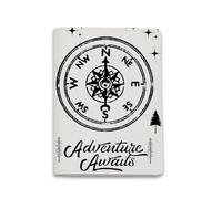 JXGZSO and So The Adventure Begins Adventure - Bolsa para pasaporte Wanderlust Gift Travel Essentials, Adventure Pb Uk, 1, Bolsa para pasaporte
